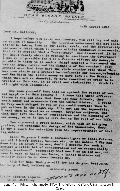 letter to Ambassador Caffery