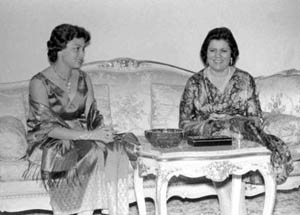 Tahia Kazem with Asian First Lady in January 1958