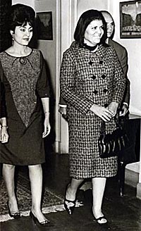 Tahia Abdel Nasser with Fathia Nkrumah