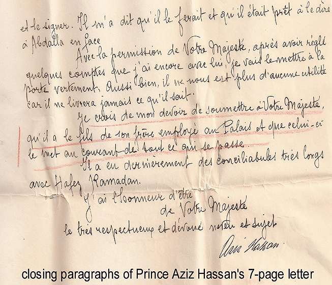 letter to King Fouad