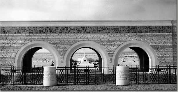 cloister facade with inscription