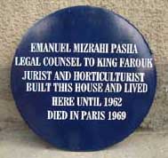 Blue Plaque Mizrahi