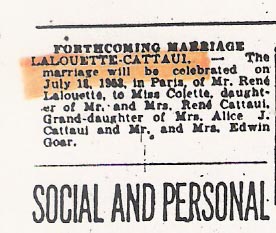 marriage-Colette Cattaui