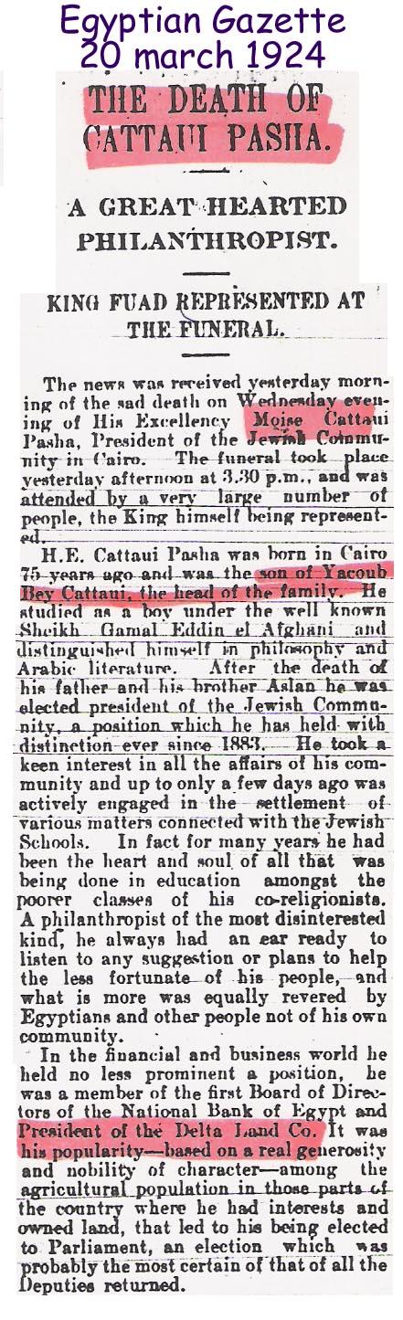 obituary Moise Cattaui