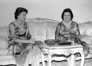 Tahia Kazem with Asian First Lady in January 1958